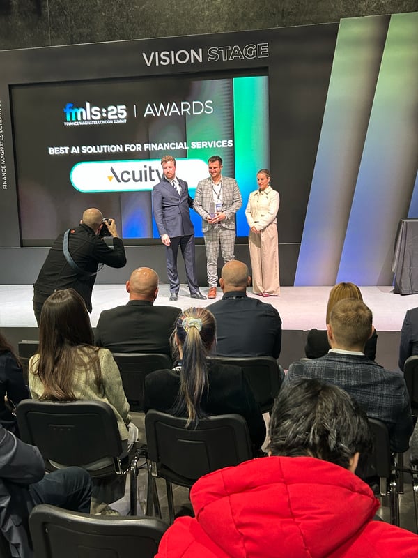 Acuity Wins “Best AI Solution for Financial Services”