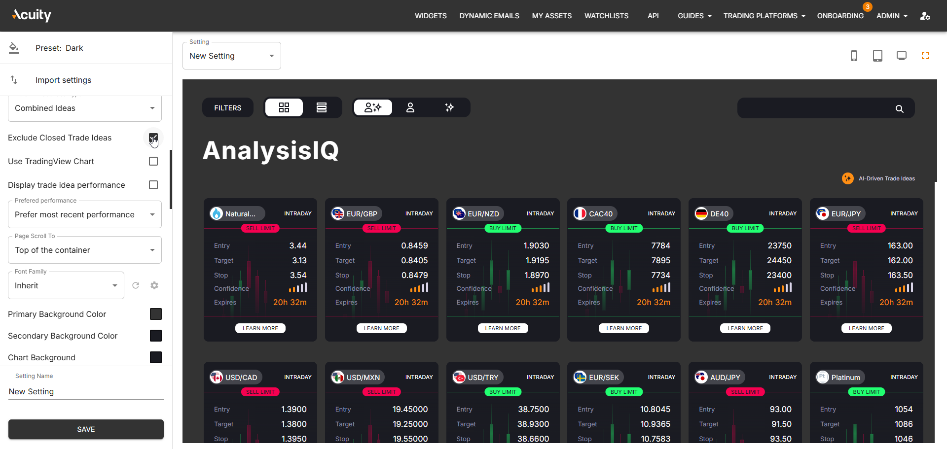 Exclude Closed Trade Ideas
