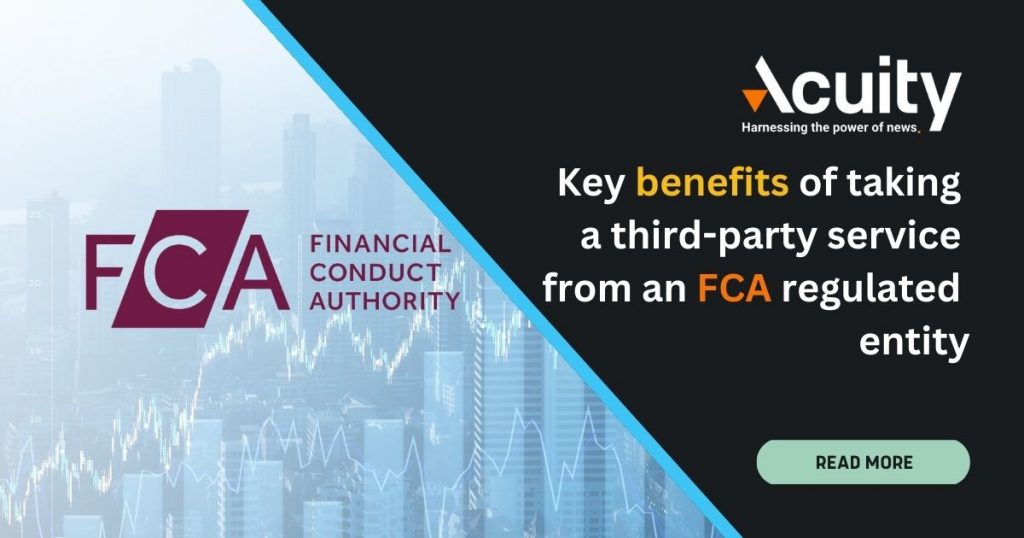 Key benefits of taking a third-party service from an FCA regulated entity